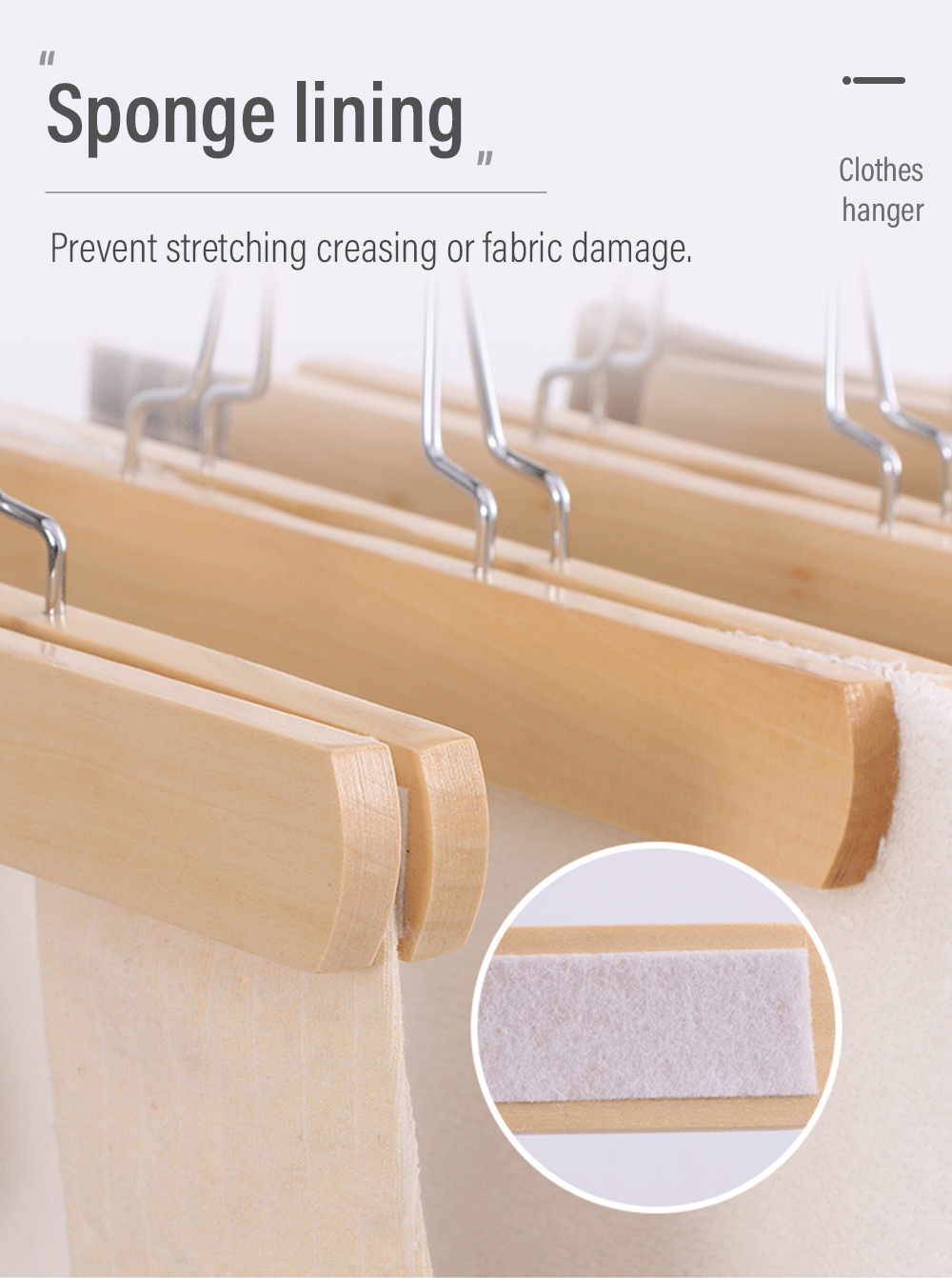 Solid Wood Skirt Clamp Higt-grade Pants Rack-3
